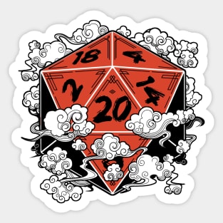 An Oriental D20 Dice Sticker